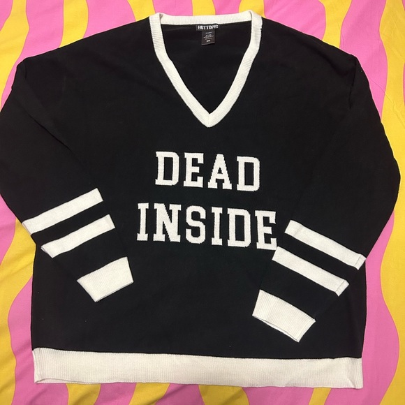 ON HOLD!!! PLZ DO NOT BUY!!!
Pastel Goth “Dead Inside” Varsity Sweater - Picture 2 of 3